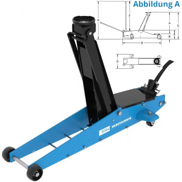 Posuvný hydraulický zvedák GRH 2/800 HD Güde 18035