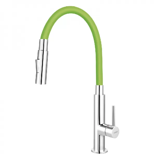Dřezová stojánková baterie se zeleným ramenem a sprškou Novaservis 70730,0Z