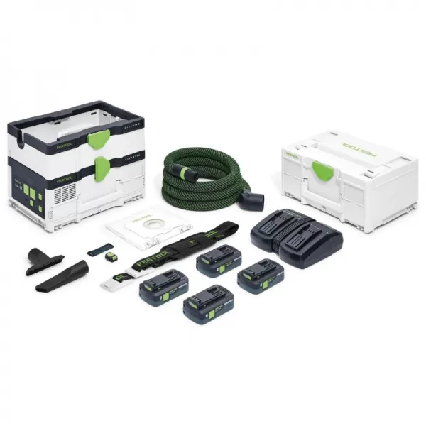 Aku mobilní vysavač CLEANTEC CTLC SYS HPC 2x18V 4x4,0Ah I-Plus Festool 576944
