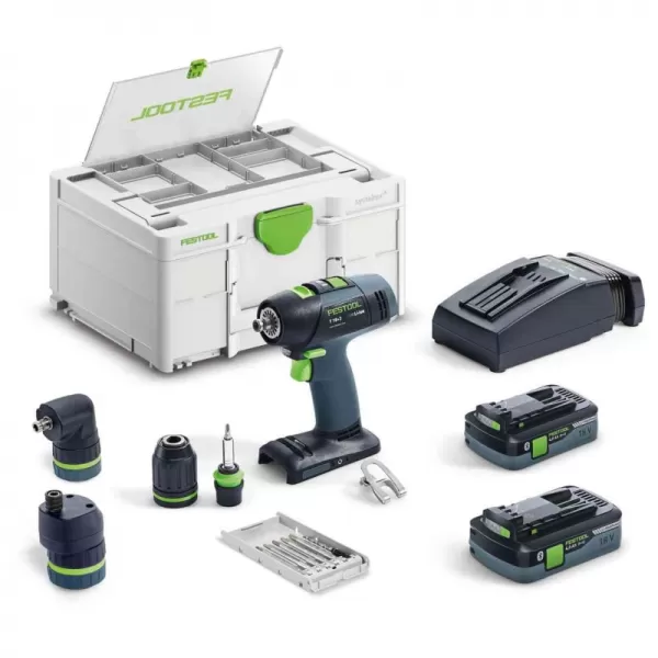 Aku vrtací šroubovák T 18+3 HPC 2x4,0Ah I-Set Festool 577609