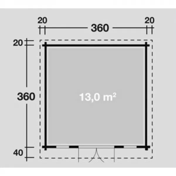 Dřevěný domek KARIBU STAVANGER 2 (82877) natur LG2483