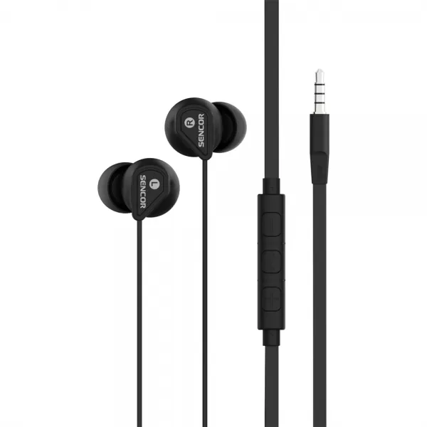 Sluchátka do uší s mikrofonem SENCOR SEP 172 VCM BLACK