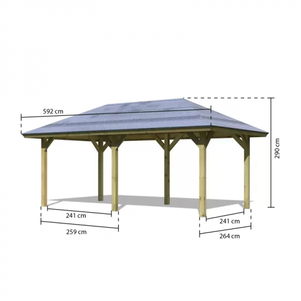 Carport KARIBU KIRN 2 68844 LG2491