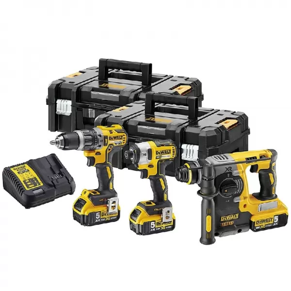 Kombo sada aku nářadí 18V 3x5,0 Ah DeWALT DCK368P3T
