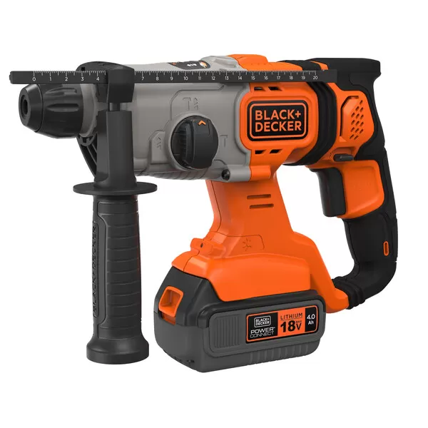 Aku kombinované kladivo 18V 1x4,0Ah v kufru Black&Decker BCD900M1K