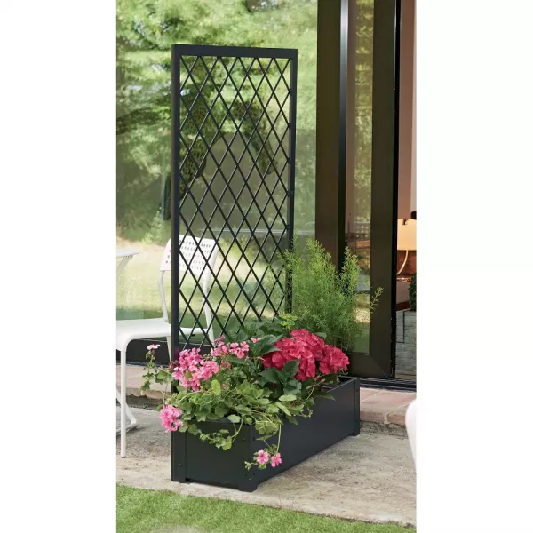 Kovový květinový truhlík s popínací mřížkou VERDEMAX 8536