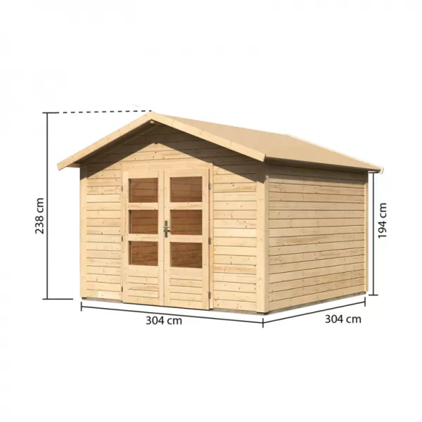 Dřevěný domek KARIBU TALKAU 8 (83340) natur LG2734