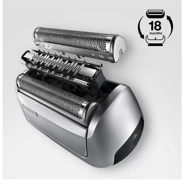Holiaca fólia a blok čepieľok BRAUN COMBIPACK 83M SILVER