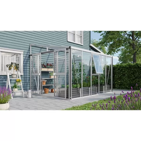 Skleník VITAVIA ATHENA 8600 sklo 3 mm + PC 10 mm stříbrný LG3833
