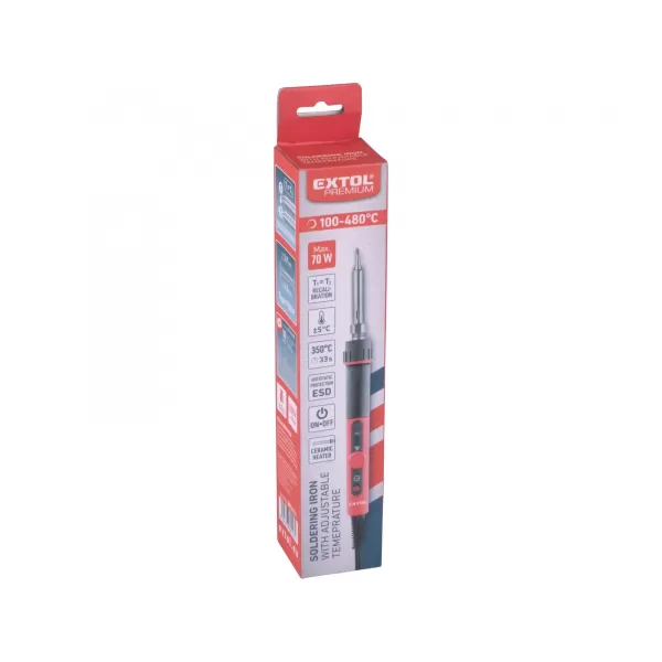 Pájka hrotová s regulací a kalibrací 70W, EXTOL PREMIUM 8894511
