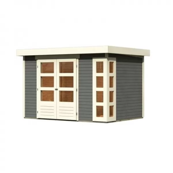 Dřevěný domek KARIBU KERKO 4 (82929) šedý LG2965