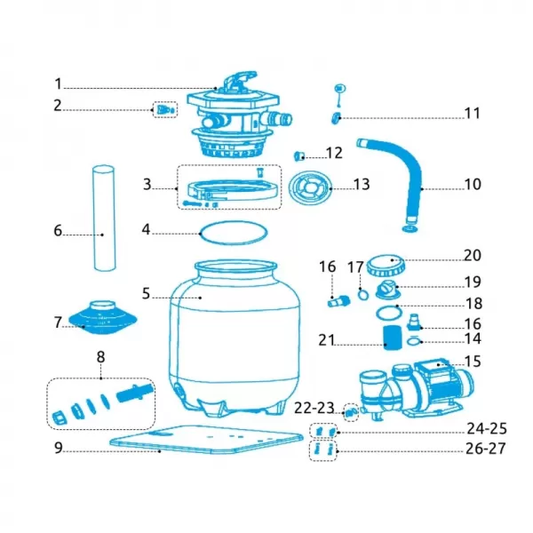 Čerpadlo filtrace ProStar Profi 8 Marimex 10604214