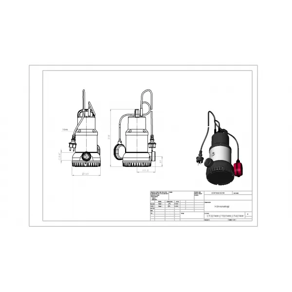 Univerzální ponorné čerpadlo Elpumps CT 2274 W