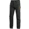Kalhoty Canis CXS AKRON, softshell, černé s HV žluto/oranžovými doplňky