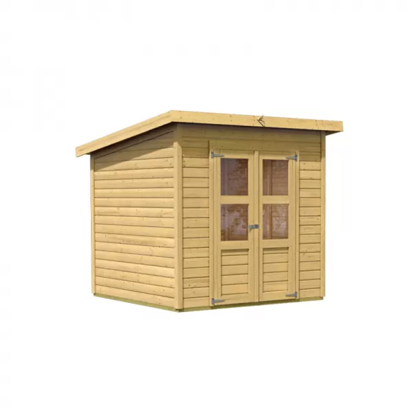 Dřevěný domek KARIBU MERSEBURG 4 (68154) natur LG1746