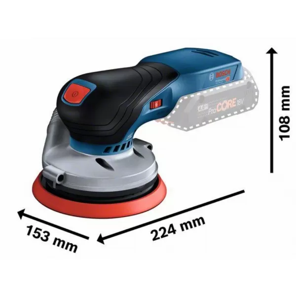 Akumulátorová excentrická brúska bez akumulátora GEX 18V-125 Bosch 0601372201