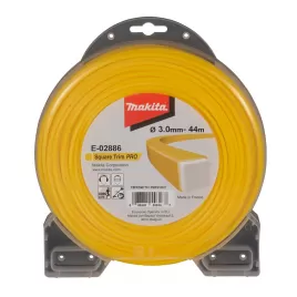 Struna nylonová Pro 3,0mm, 44m, žlutá, hranatá Makita E-02886