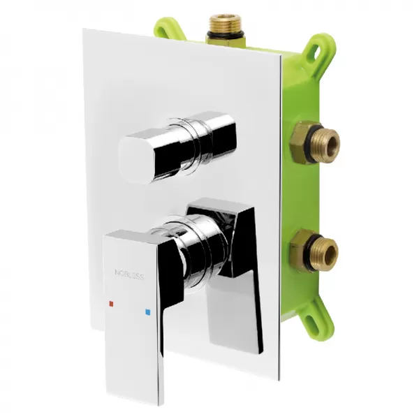 Podomítková baterie s boxem 3 vývody EDGE Novaservis BOX36051RX,0