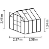 Skleník VITAVIA URANUS 6700 PC 6 mm zelený LG583