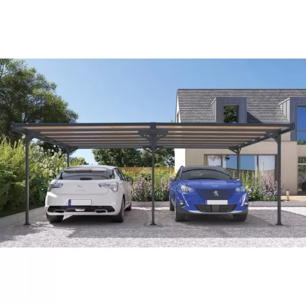 Kovový přístřešek / carport TRIGANO JARDIN MISTRAL DOUBLE LG2462