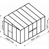 Skleník VITAVIA ATHENA 10200 sklo 3 mm + PC 10 mm černý LG3837