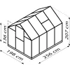 Skleník VITAVIA TRITON 5000 PC 6 mm stříbrný LG3672