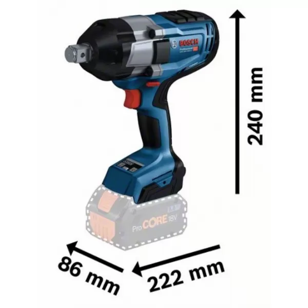 Aku rázový utahovák 2x5,0Ah BOSCH GDS 18V-1050 H BiTurbo 06019J8522
