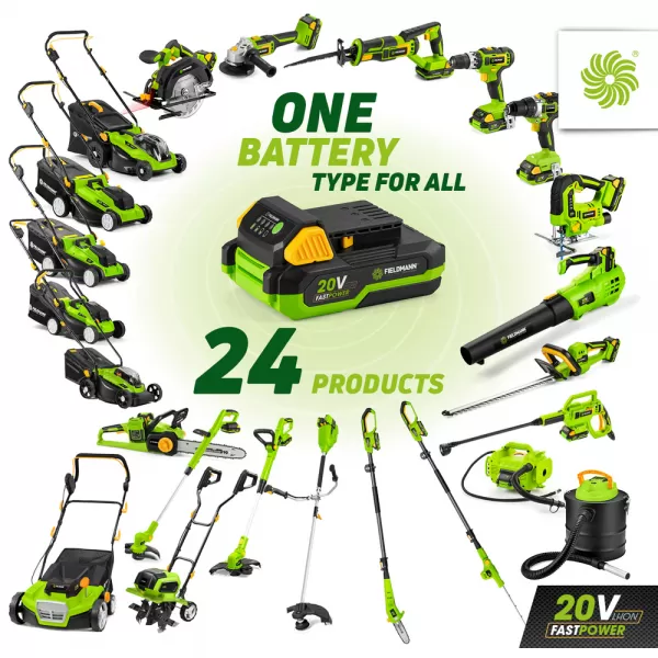 Akumulátorový kultivátor 20V FAST POWER bez akumulátora FIELDMANN FZK 70305-0