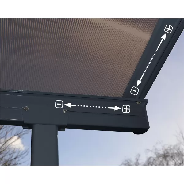 Hliníková (montovaná) pergola Palram Capri 4200 antracit 3 x 4,25
