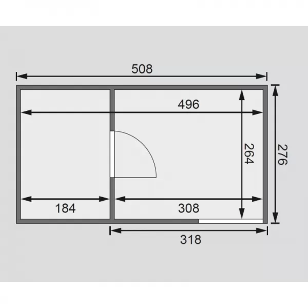 Finská sauna KARIBU HYGGE (86314) s předsíní LG1977