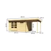Dřevěný domek KARIBU BASTRUP 8 + přístavek 200cm (78675) natur LG2939