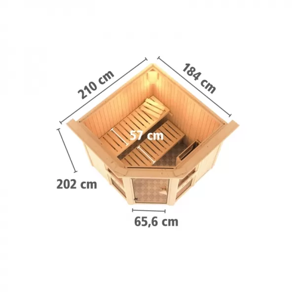 Finská sauna KARIBU AMELIA 1 (66747) LG3045