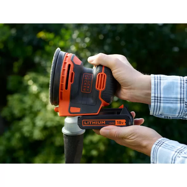 Aku excentrická bruska 18V bez aku Black&Decker BDCROS18N