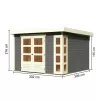 Dřevěný domek KARIBU KERKO 6 (82931) šedý LG2996