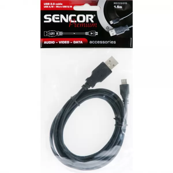 Micro-USB kabel USB A/M-Micro B SENCOR SCO 512-015