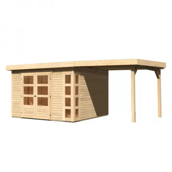 Dřevěný domek KARIBU KERKO 6 + přístavek 240 cm (93282) natur LG2997