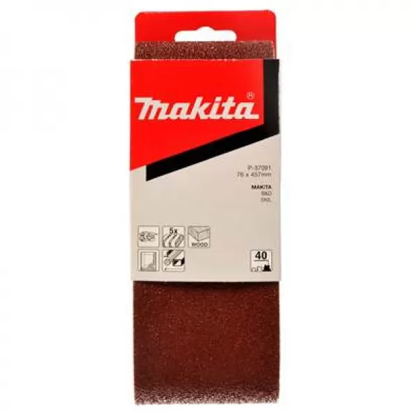 Brusný pás 76x457mm sada K40/80/120 Makita P-37166