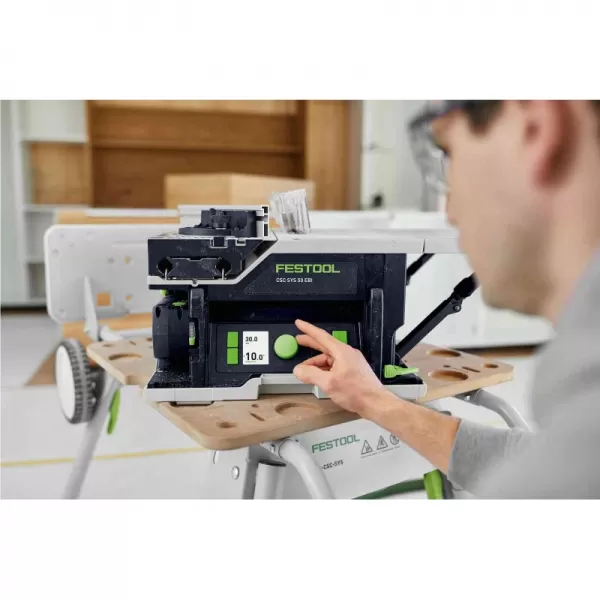 Aku stolní okružní pila + podvozek 2x5,0Ah Festool CSC SYS 50 EBI-Set 577379