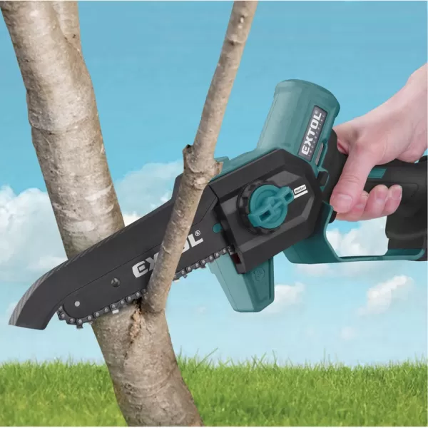 Aku pila řetězová jednoruční 20V/2,0Ah SHARE20V, BRUSHLESS Extol Industrial 8791922