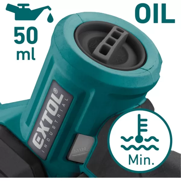 Aku pila řetězová jednoruční 20V/2,0Ah SHARE20V, BRUSHLESS Extol Industrial 8791922