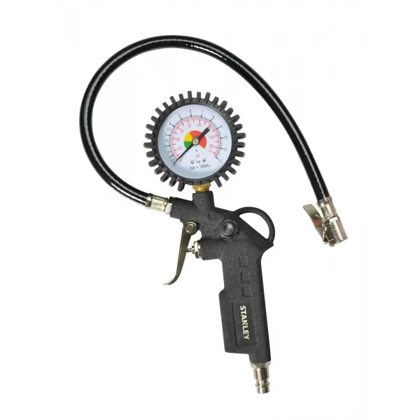 Hustič pneumatík s hadičkou a manometrom Stanley 150533XSTN