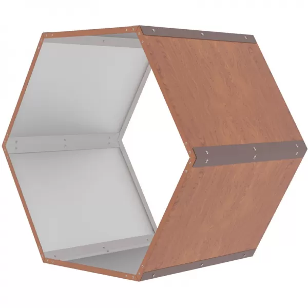 Přístřešek na dřevo G21 HEX 53 - 92 x 60 cm, hnědý 63900518