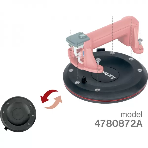 Aku prísavka s automat. udržiavaním podtlaku, 200mm/150kg Fortum 4780872