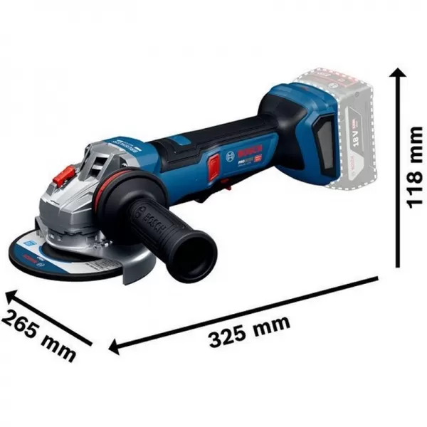 Aku úhlová bruska 18V bez aku Bosch PRO GWS18V-11 PS 06019N4301