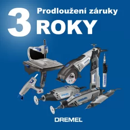 Predĺžená záruka Dremel na 3 roky (registrácia produktu do 4 týždňov)