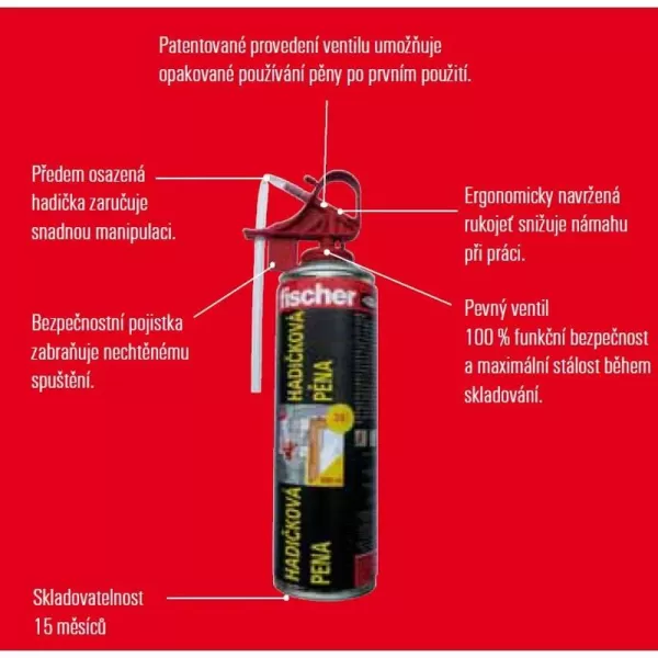 Hadičková montážní pěna FISCHER PU 500