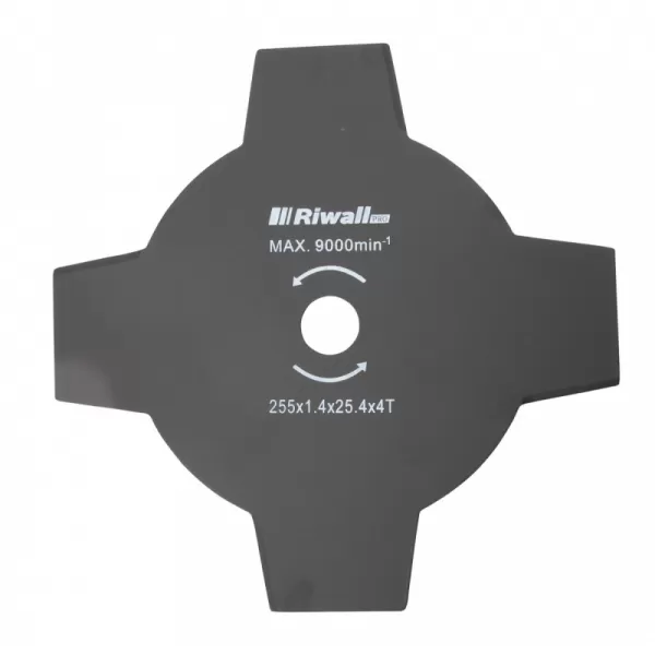 Žací nůž čtyřzubý ke křovinořezu pr. 255mm, vnitřní průměr 25,4mm, tloušťka 1,4mm