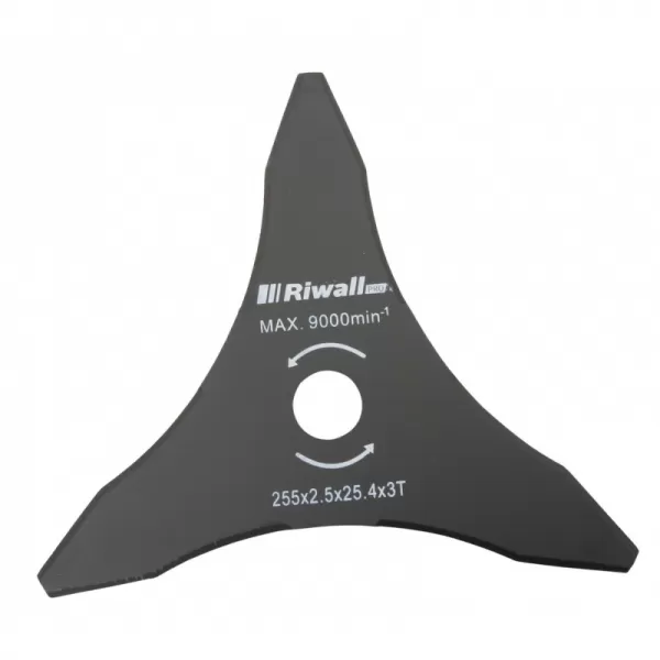 Žací nůž třízubý ke křovinořezu pr. 255mm, vnitřní průměr 25,4mm, tloušťka 2,5mm