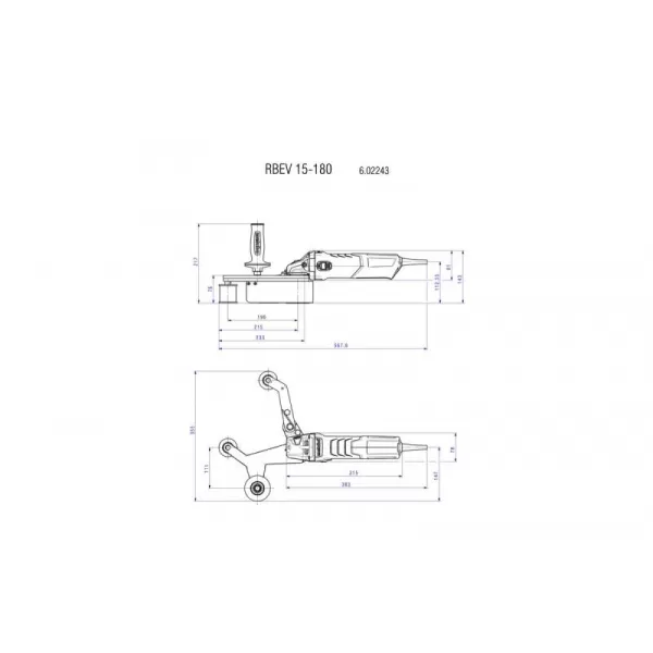 Pásová bruska na trubky Metabo RBE 15-180 SET