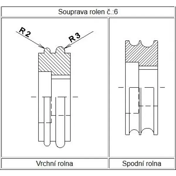 Souprava rolen č. 6 XBC 63/250 SEMET 40500024